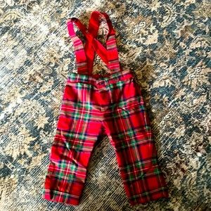 Janie + Jack Holiday Suspender Pants SZ 6-12 mos.